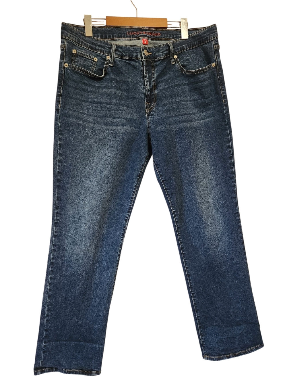 Lucky Brand Sweet Mid Rise Bootcut Jeans Med Wash Size 14 32 EUC Boho Cowgirl